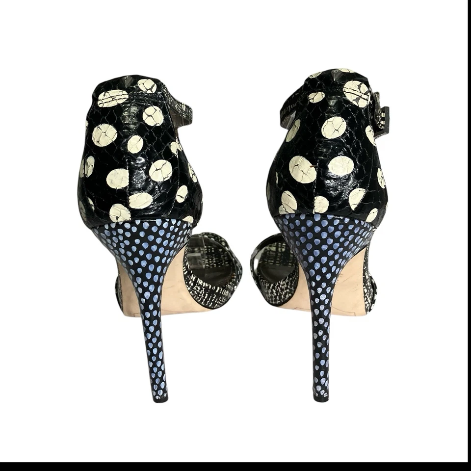 Sandalia Sam Edelman Eleanor a lunares punta abierta correa al tobillo tacón para mujer 8 plataformas Foto 4 de 4