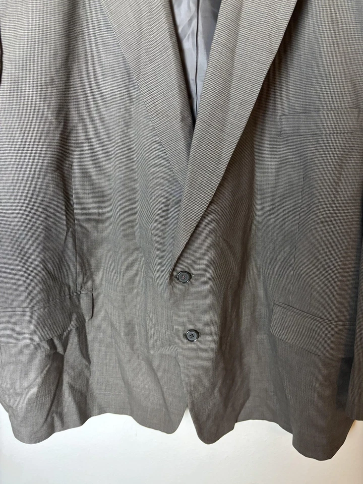 Blazer Hardy Amies Para Hombres 60R Gris Lana Cuadros Deportivo Abrigo Chaqueta Clásico Formal Foto 4 de 4