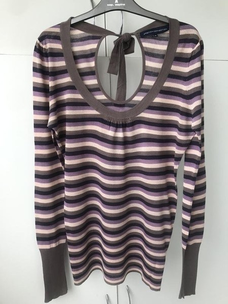 Women French Connection Sweater Khaki Lyocell 38 /