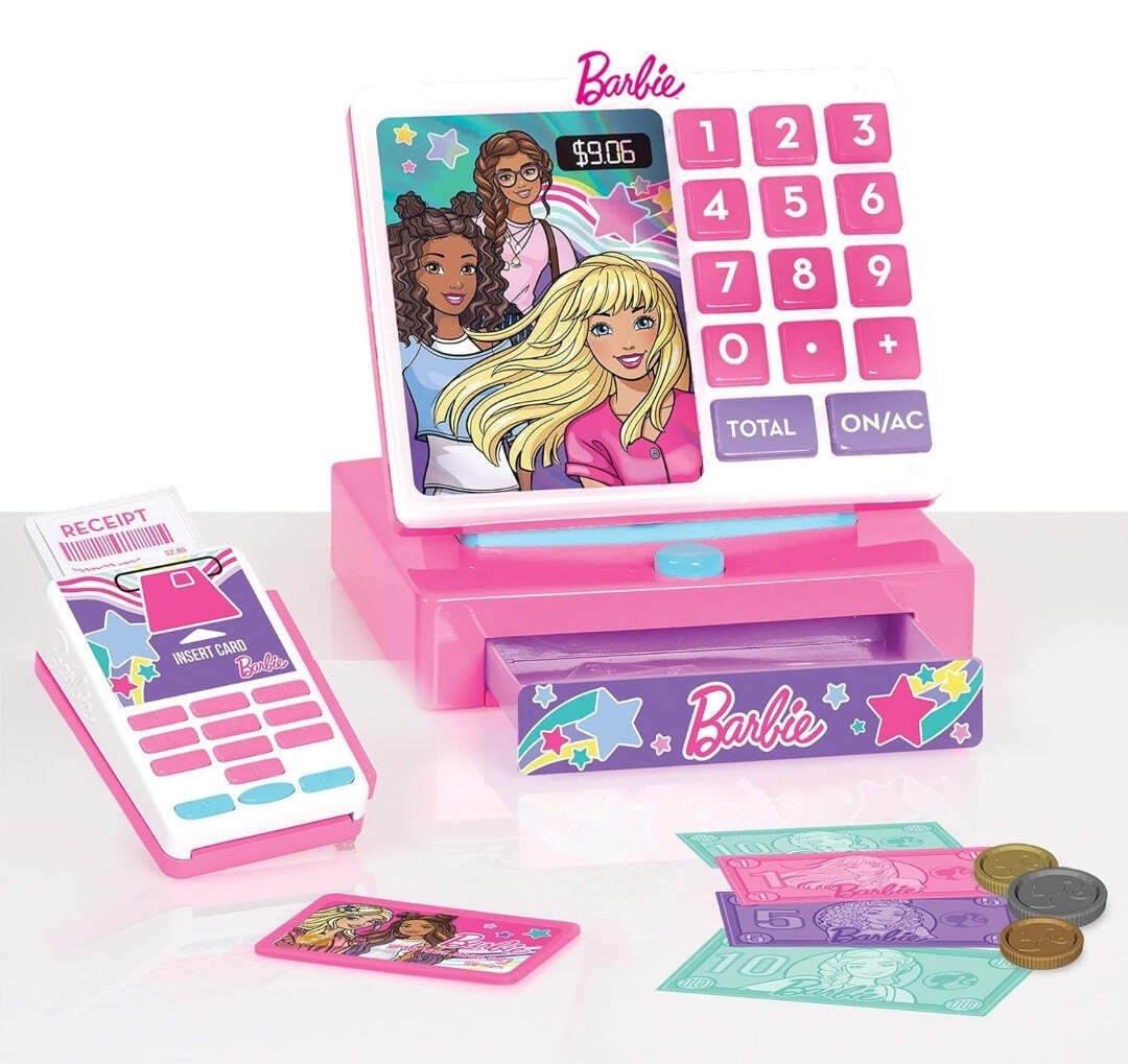 как выглядит Just Play Barbie Trendy Cash Register with Sounds, Pretend Money, and Credit Car фото