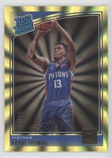 2018 Panini Donruss Rated Rookies Holo Yellow Laser 24/25 Khyri Thomas #173 wk1