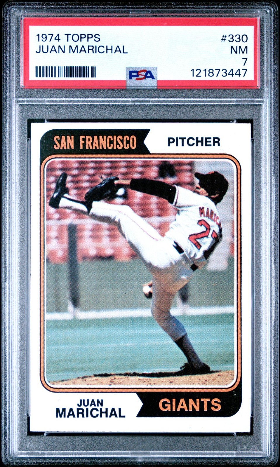 1974 Topps #330 Juan Marichal - Giants - PSA 7 - NM - 121873447🔥⚾📈