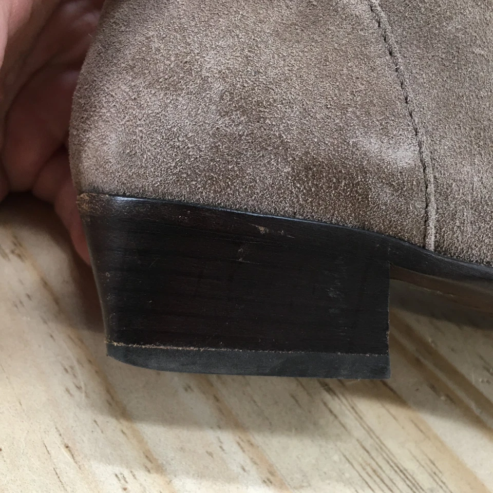 Botas Aquatalia Mujer 7.5 Franca Botín Marrón Cremallera Lateral Punta Cubana Foto 4 de 4