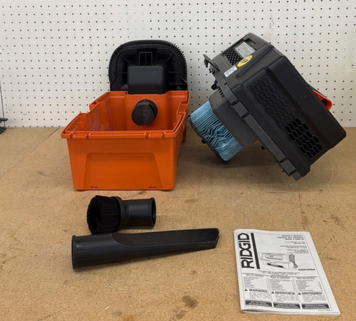 RIDGID 3 Gal 5.0 Peak HP NXT Shop Vacuum Wet Dry Vac Dust Filter Hose