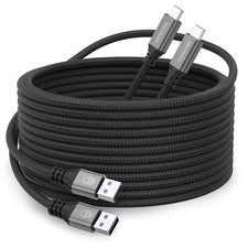 Extra Long USB Type-C 16ft Fast Charging Cable, C to A Quick 16foot, Grey