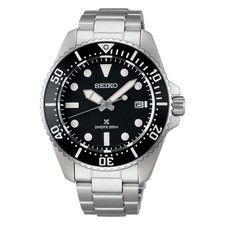 Seiko Prospex SBDJ063 Black Dial 41mm Stainless Steel Solar Diver Scuba Watch