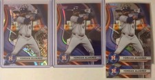 2024 Bowman's Best Yordan Alvarez (4) Card Refractor Lot (Purple, Wave, Base)