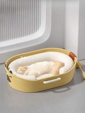 Woven Rope Oval Pet Bed breathable  sturdy, delivers a cozy resting area for in