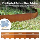 Cor-Ten Steel Landscape Lawn Edging, 40" L x 5" H,6 Pack Steel Edging for — photo 2