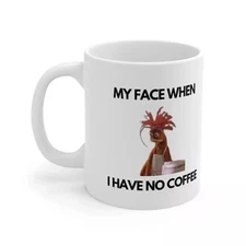 My Face When Meme Coffee Mug, Pepe The King Prawn Tea Cup Mug