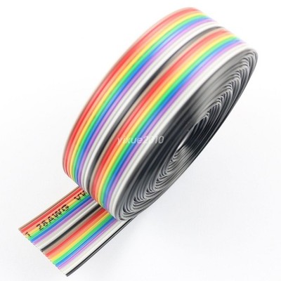 5M Meter 1.27mm Pitch 30 Way Wire Conductor   Color IDC   Ribbon Cable *vv