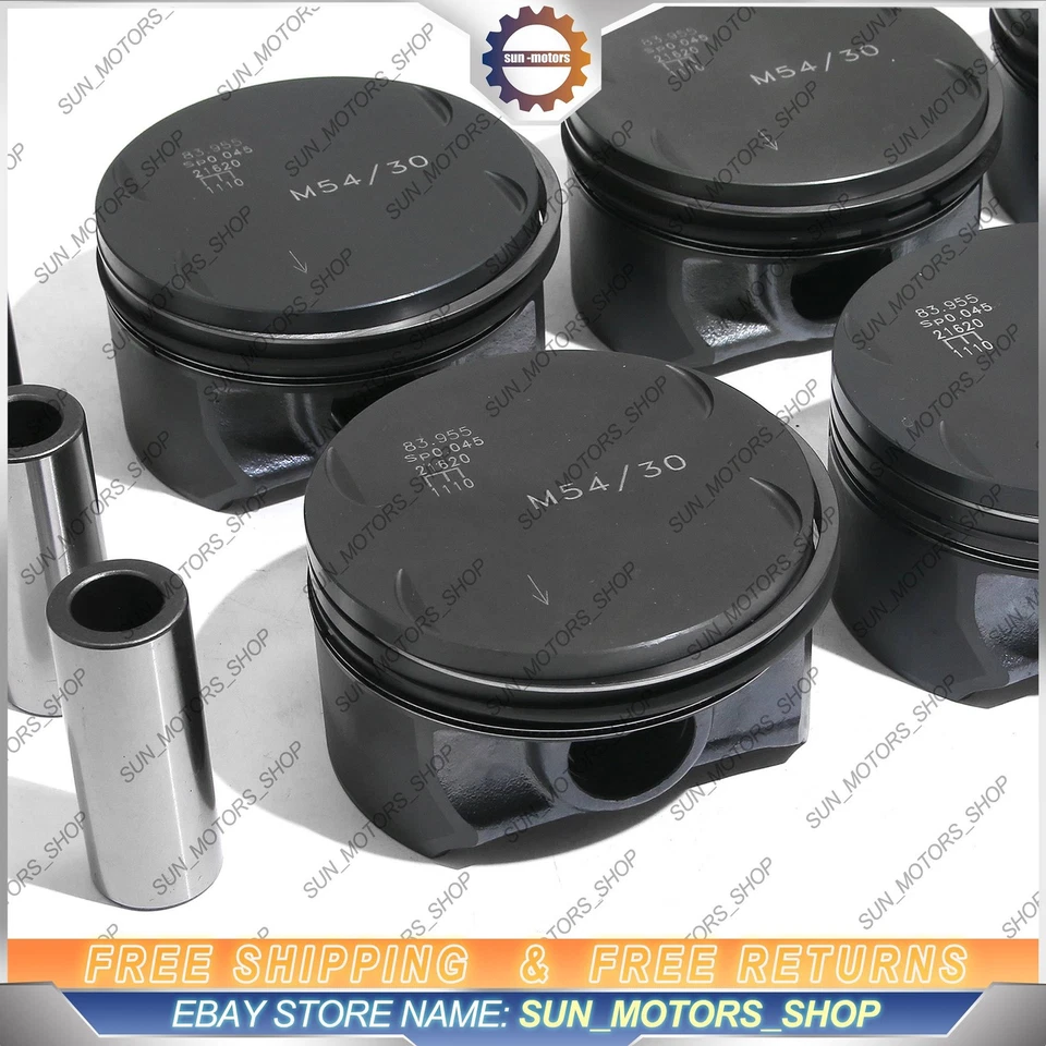 Juego de anillos de pistón OEM STD Φ84 mm para BMW 330Ci Z4 X3 X5 E46 E36 E85 M54B30 3,0 L Foto 4 de 4