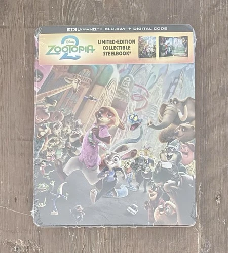 Disney Zootopia 2 US Steelbook 4K UHD Blu-Ray Digital Limited Edition BRAND NEW