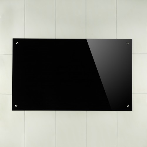 Spritzschutz Küchenrückwand Wandschutz Fliesenspiegel 80x50cm Küche Glas Schwarz - Bild 2 von 7