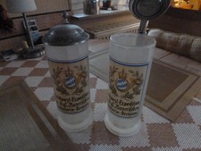 2. glas bierkr&uuml;ge mit zinndeckel,von Der Post.AG , bro glas,15,00&euro;