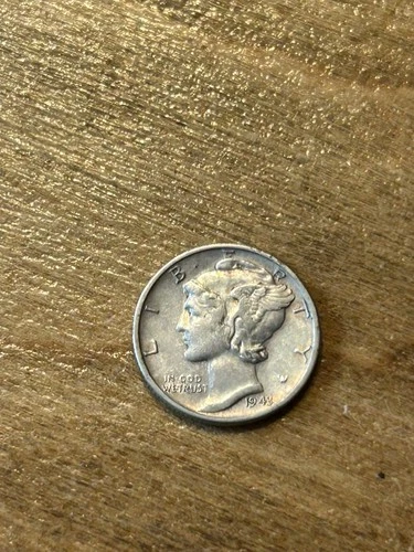 1943 Mercury Dime XF+