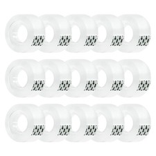 Clear Transparent Tape Rolls 3/4" x 1000" Dispenser Refill 15 Tape Rolls