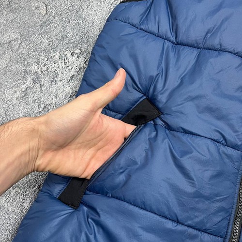 Chaleco acolchado vintage Y2K The North cara abajo azul y negro chaqueta para hombre talla S - Imagen 4 de 17