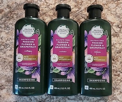 (3) Herbal Essences Sulfate Free - Passion Flower & Grapefruit SHAMPOO - 13.5 oz