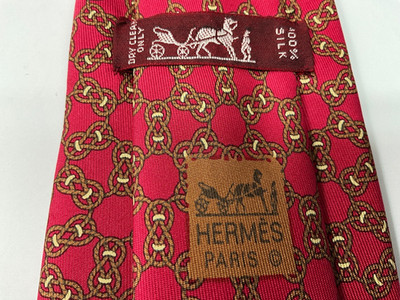 Hermes tie orig. Vintage, Model: 7270 MA, 100% Silk, Knot