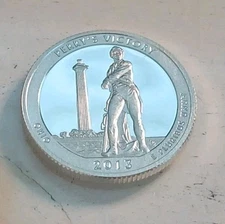 2013-S Cameo PROOF 90% SILVER "Perry's Victory" ATB Washington Quarter 