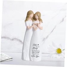 Friendship Gifts for Women Best Friends Birthday Gifts Sister Figurines, White