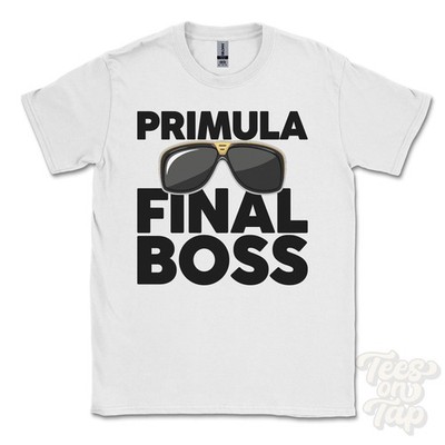 PRIMULA FINAL BOSS T-SHIRT lustiges Weihnachtsgeschenk Glasgow Glasgow City Schottland Ibiza