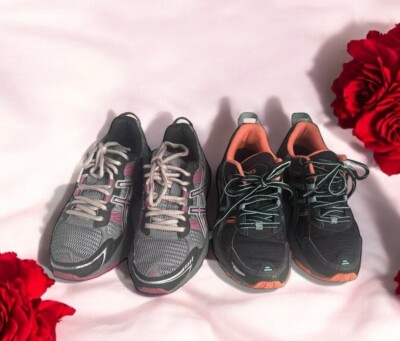 Asics Women s 7 Black Or Gray  Shoes Sneakers Athletic Running Casual Price For1