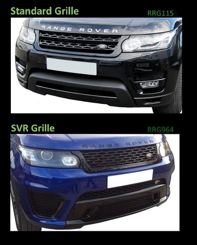 Replacement Front Grille for Range Rover SPORT SVR L494 14-17 Gloss Black - Picture 6 of 7