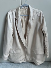 All Saints Beige/ Rose Pink Relaxed Fit Blazer Size 14