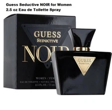 GUESS SEDUCTIVE NOIR by Guess 2.5 oz / 75 ml Eau de Toilette Spray NEW in Box