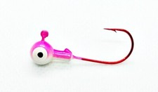 *BEST DEAL* 1/8, 1/4 oz PREMIUM RED HOOK Round Jigheads YOU CHOOSE # & COLORS!