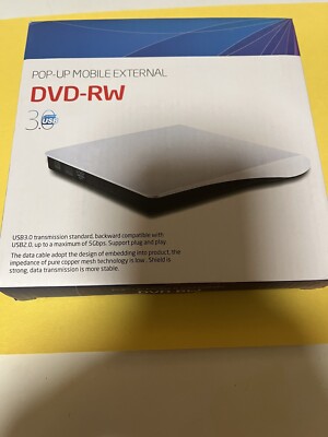 NEW Pop-Up Mobile External DVD-RW 3.0 USB
