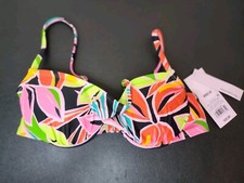 Women's Underwire Bralette Bikini Swim Top Wild Fable Tropical Size X-Small XS