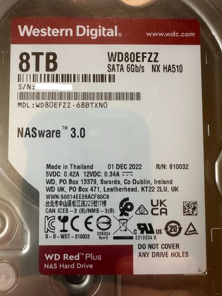 Drobo B810N 32TB's Installed  8 Bay Array w/ Qty X4 WD 8TB RED Drives WD80EFZZ - Image 3 of 4