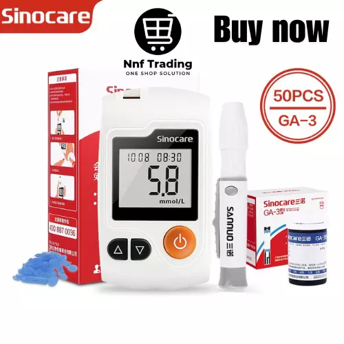 Sinocare GA-3 Blood Glucose Monitor Glucometer Sugar Tester Kit for Diabetes - Picture 1 of 12