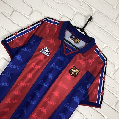 Maillot Vintage FC Barcelone 1995-1997 – Kappa Taille S – Home – Collection Adulte