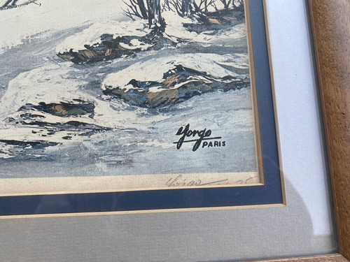 YORGO 1975 Signed Skier Print. Who’s Who In American Art. Framed - Picture 3 of 4