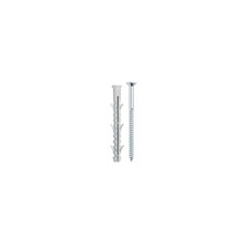 Tecfi 50 Extended Nylon Plugs mm 10x100 Six Blade Screw for Concrete