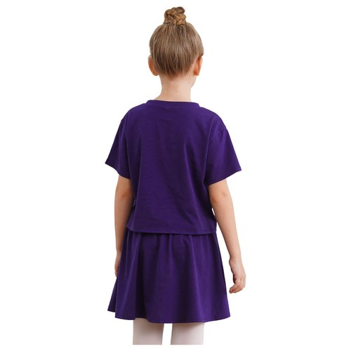 Kids Girl's T-shirt With Skirt Performance Top And Skirts Modern Dress-up Cute - Picture 18 of 30