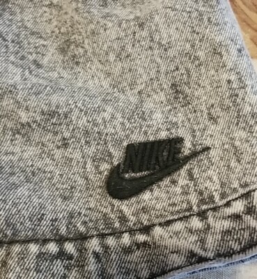 Vtg NIKE Challenge Court Denim Tennis Shorts Womens Sz 10 Black