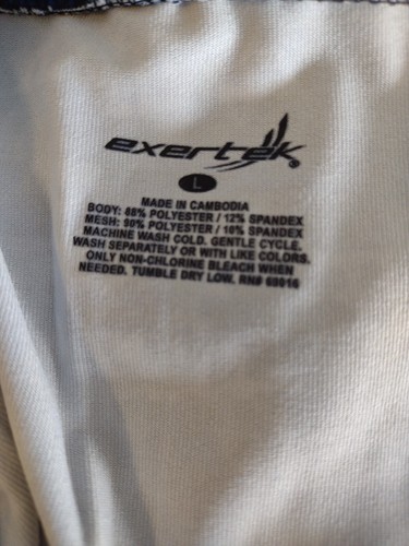 Exertek Activewear Jacket Woman's Size Large Geo Blue Full Zip Light Weight Top - Picture 9 of 10