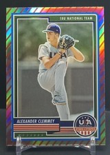 2023 Panini Stars & Stripes #43 Alexander Clemmey Prizm Stripes Parallel USA