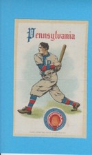 c1910s S22 Murad Cigarettes tobacco silk UNIVERSITY of PENNSYLVANIA Baseball Bat