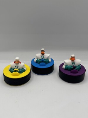 The Mighty Ducks 1996 Hockey Pucks McDonald's Happy Meal Toys SET OF 3