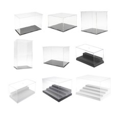 Clear Perspex Display Case Acrylic Box Dustproof For Figure Car Model Doll Toys