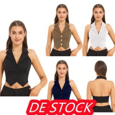 Damen~Neckholder Weste Anzugweste Rückenfrei Business Lässige Westen Oberteile
