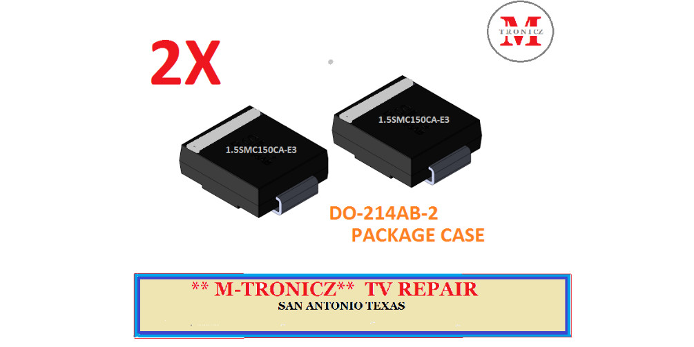 2X 1.5SMC150CA-E3 ESD SUPPRESSOR TV DIODES BIDIRECT DO-214AB-2 150C31K
