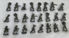 Lot of 24 Vintage Metal Toy Soldiers Riflemen Antique Tin Pewter Lead