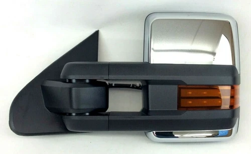 Chevrolet Silverado LH Driver Side View Mirror Trailer Tow power folding chrome